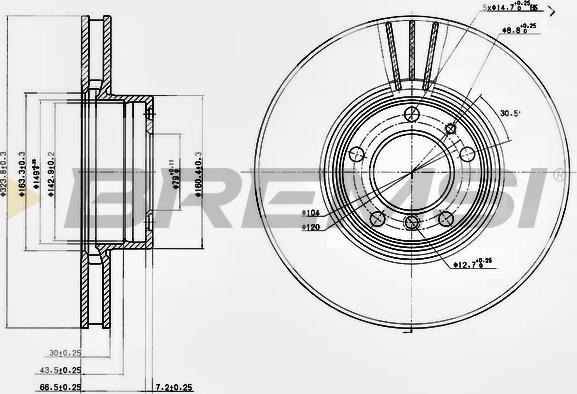 Bremsi CD7202V - Kočioni disk www.molydon.hr