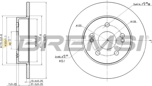 Bremsi CD7213S - Kočioni disk www.molydon.hr