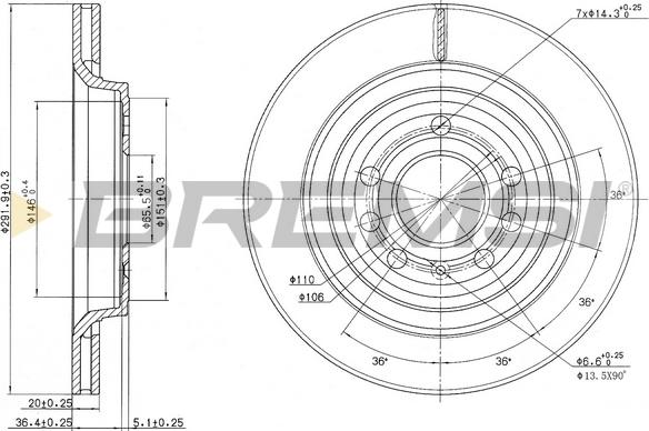 Bremsi CD7289V - Kočioni disk www.molydon.hr