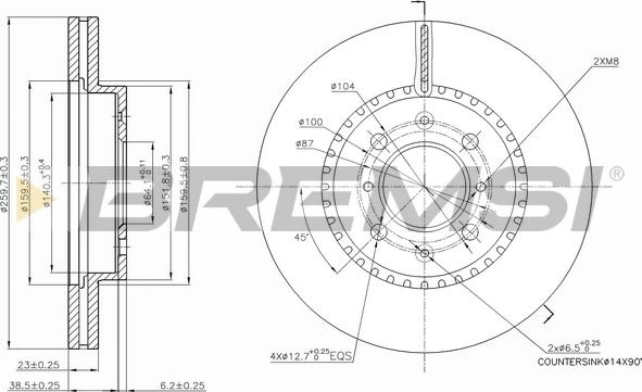 Bremsi CD7281V - Kočioni disk www.molydon.hr