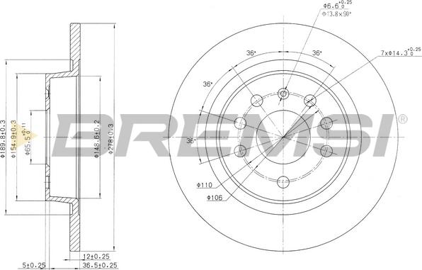 Bremsi CD7288S - Kočioni disk www.molydon.hr