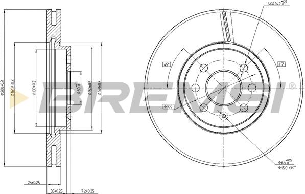 Bremsi CD7236V - Kočioni disk www.molydon.hr