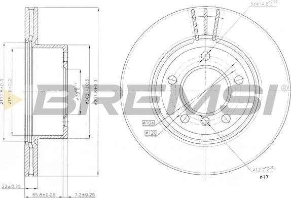 Bremsi CD7229V - Kočioni disk www.molydon.hr