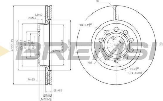 Bremsi CD7223V - Kočioni disk www.molydon.hr