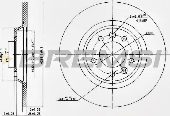 Bremsi CD7275S - Kočioni disk www.molydon.hr