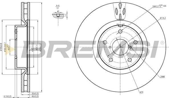 Bremsi CD7749V - Kočioni disk www.molydon.hr