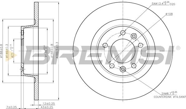 Bremsi CD7744S - Kočioni disk www.molydon.hr