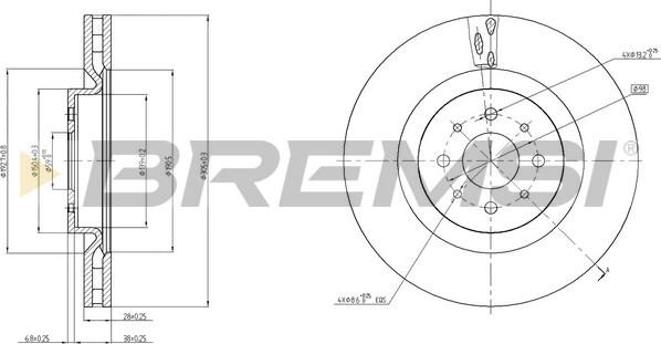 Bremsi CD7742V - Kočioni disk www.molydon.hr