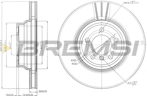 Bremsi CD7701V - Kočioni disk www.molydon.hr