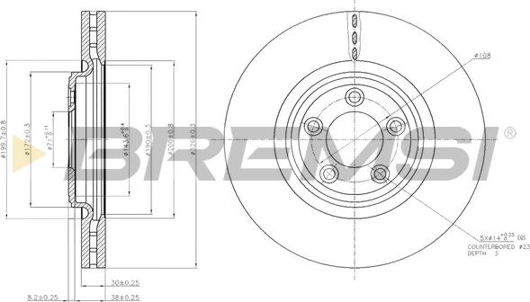 Bremsi CD7702V - Kočioni disk www.molydon.hr