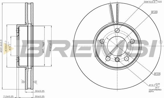 Bremsi CD7714V - Kočioni disk www.molydon.hr