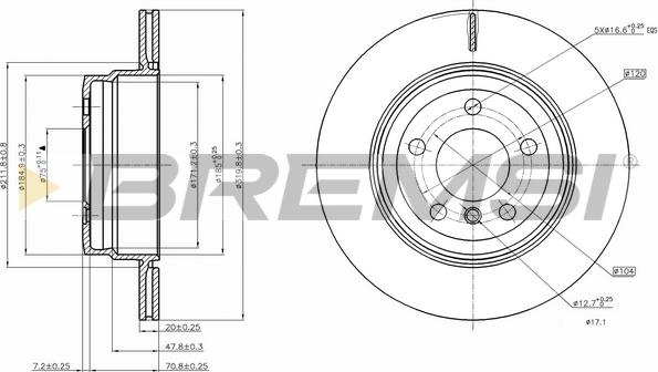 Bremsi CD7715V - Kočioni disk www.molydon.hr