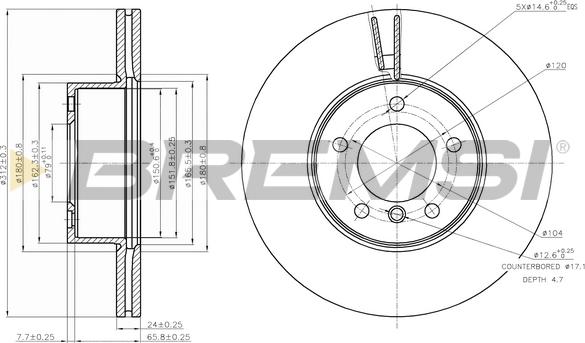 Bremsi CD7717V - Kočioni disk www.molydon.hr