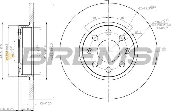 Bremsi CD7784S - Kočioni disk www.molydon.hr