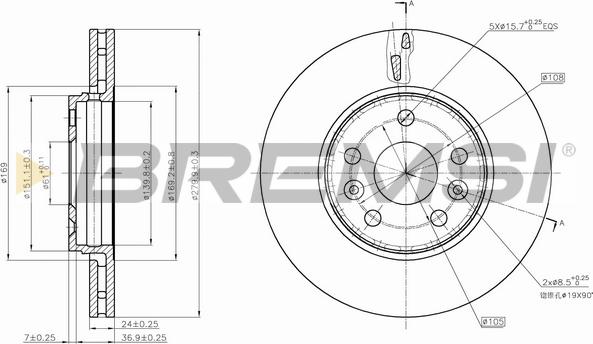 Bremsi CD7733V - Kočioni disk www.molydon.hr