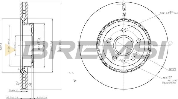 Bremsi CD7723V - Kočioni disk www.molydon.hr