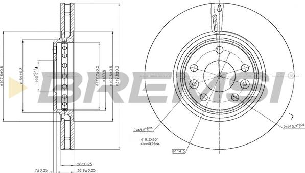 Bremsi CD7727V - Kočioni disk www.molydon.hr