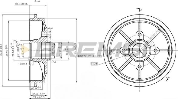 Bremsi CR5637 - Bubanj kočnica www.molydon.hr