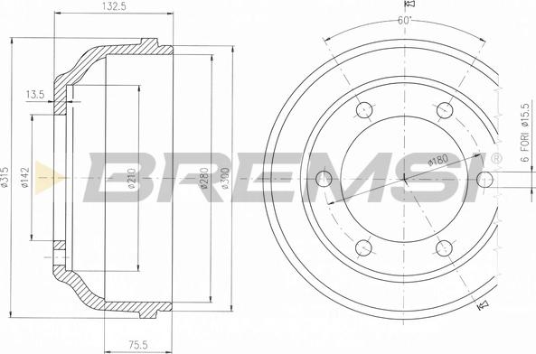 Bremsi CR5625 - Bubanj kočnica www.molydon.hr