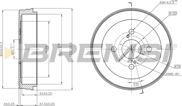 Bremsi CR5338 - Bubanj kočnica www.molydon.hr