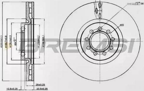 Bremsi DB0317V - Kočioni disk www.molydon.hr