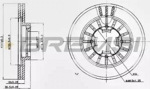 Bremsi DBA465V - Kočioni disk www.molydon.hr