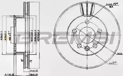 Bremsi DBA427V - Kočioni disk www.molydon.hr