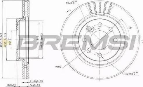 Bremsi DBA510V - Kočioni disk www.molydon.hr