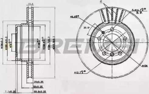 Bremsi DBA624V - Kočioni disk www.molydon.hr