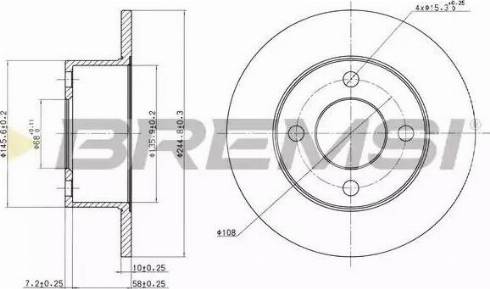 Bremsi DBA625S - Kočioni disk www.molydon.hr