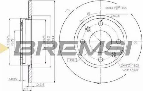 Bremsi DBA059S - Kočioni disk www.molydon.hr