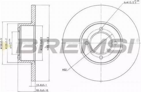 Bremsi DBA054S - Kočioni disk www.molydon.hr