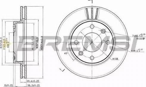 Bremsi DBA154V - Kočioni disk www.molydon.hr