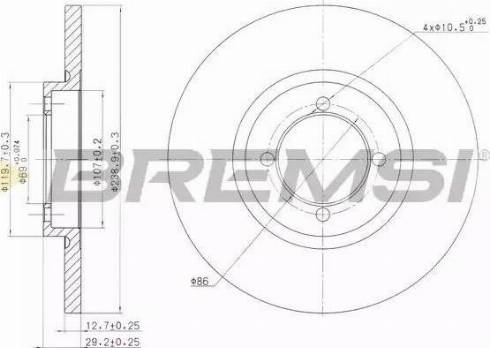 Bremsi DBA115S - Kočioni disk www.molydon.hr