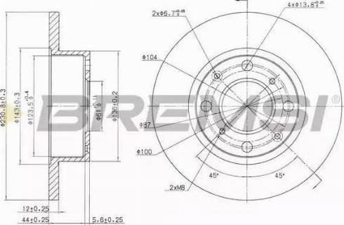 Bremsi DBA112S - Kočioni disk www.molydon.hr