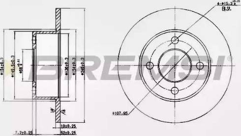 Bremsi DBA128S - Kočioni disk www.molydon.hr