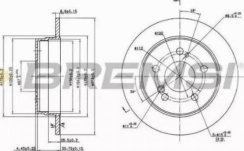 Bremsi DBA122S - Kočioni disk www.molydon.hr