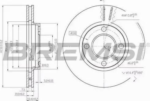 Bremsi DBA175V - Kočioni disk www.molydon.hr