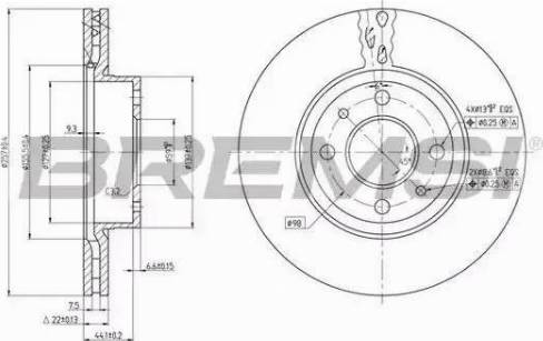 Bremsi DBA178V - Kočioni disk www.molydon.hr