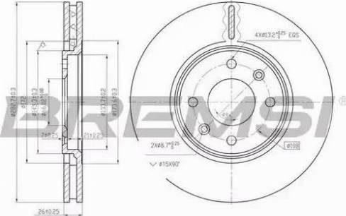 Bremsi DBA841V - Kočioni disk www.molydon.hr