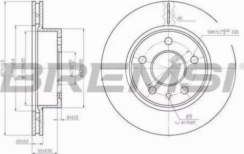 Bremsi DBA860V - Kočioni disk www.molydon.hr