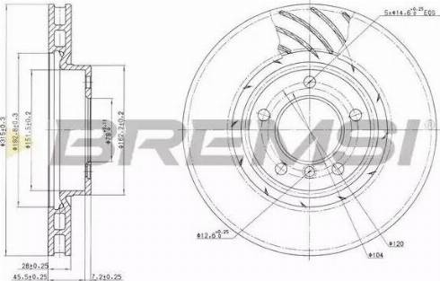 Bremsi DBA804V - Kočioni disk www.molydon.hr