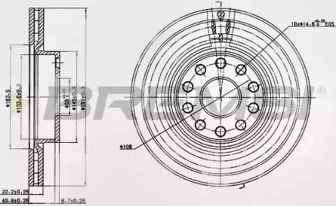 Bremsi DBA803V - Kočioni disk www.molydon.hr