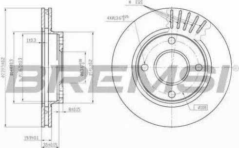 Bremsi DBA887V - Kočioni disk www.molydon.hr