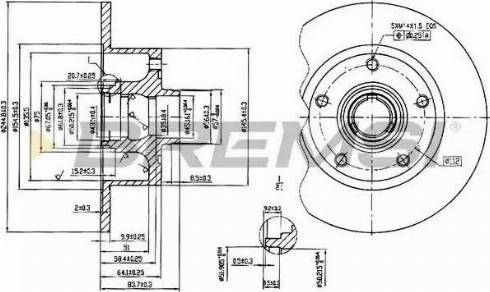 Bremsi DBA830S - Kočioni disk www.molydon.hr