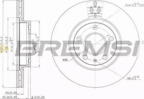 Bremsi DBA827V - Kočioni disk www.molydon.hr