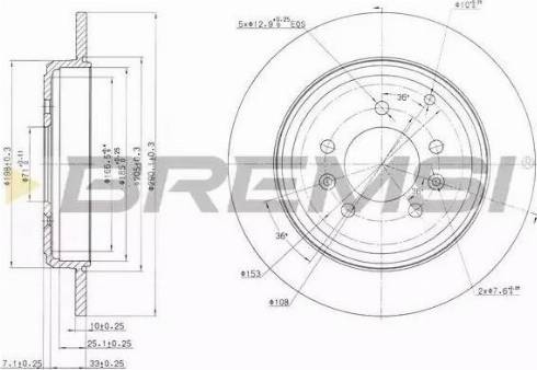 Bremsi DBA245S - Kočioni disk www.molydon.hr