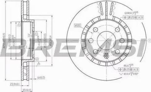 Bremsi DBA206V - Kočioni disk www.molydon.hr