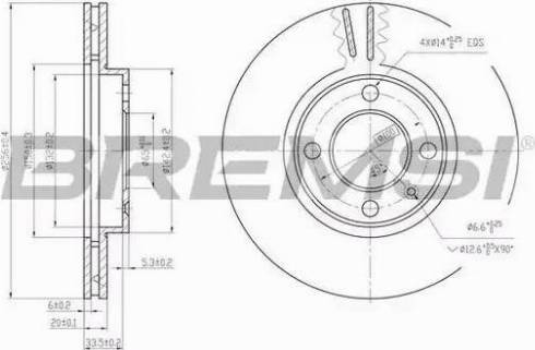 Bremsi DBA207V - Kočioni disk www.molydon.hr