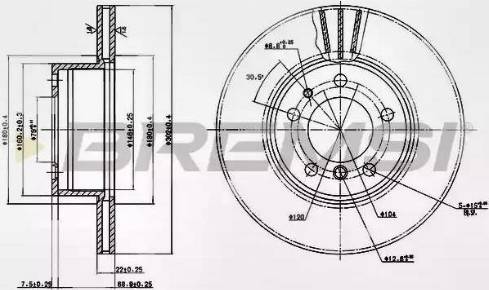 Bremsi DBA211V - Kočioni disk www.molydon.hr